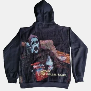 Scream-Chillin-Killin-Tapestry-Hoodie-Handmade