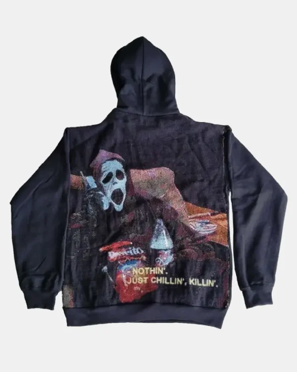 Scream-Chillin-Killin-Tapestry-Hoodie-Handmade